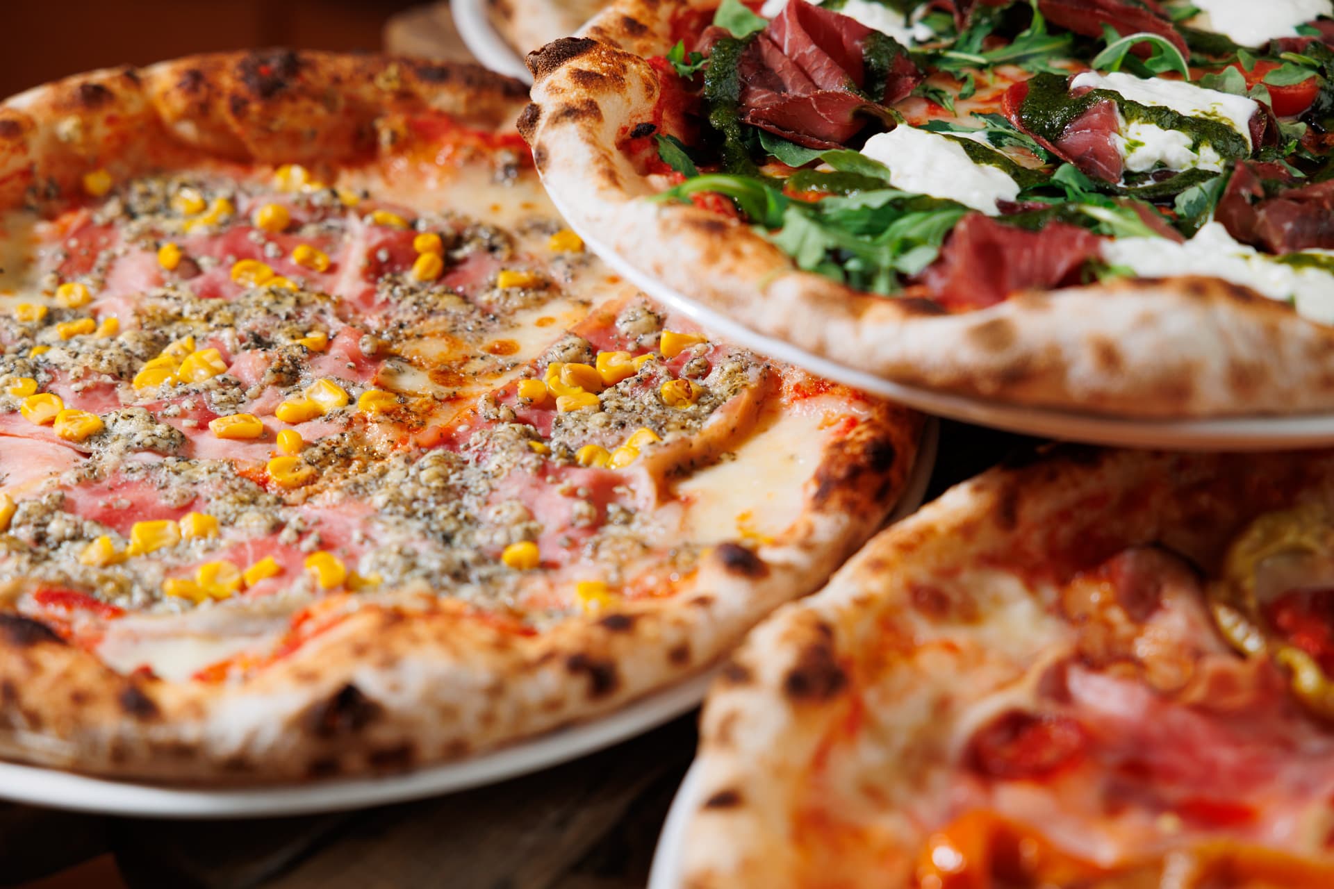 Pizza from the wood-fired oven
