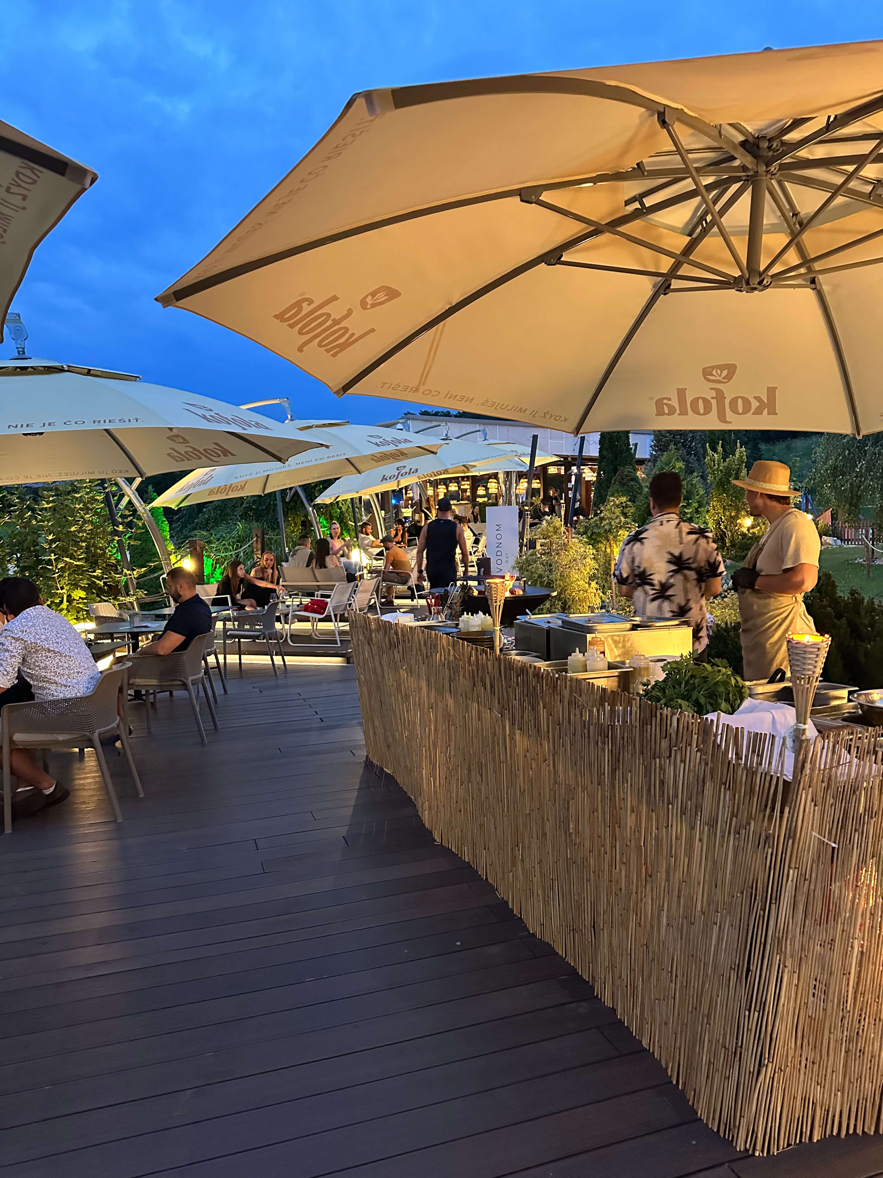 A family restaurant with a kids corner and playground by the water in Žilina